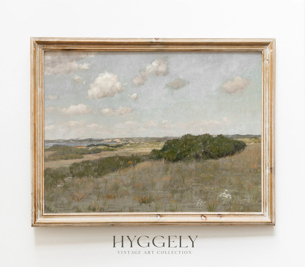 Impression d'art paysage vintage tons pastel L0218