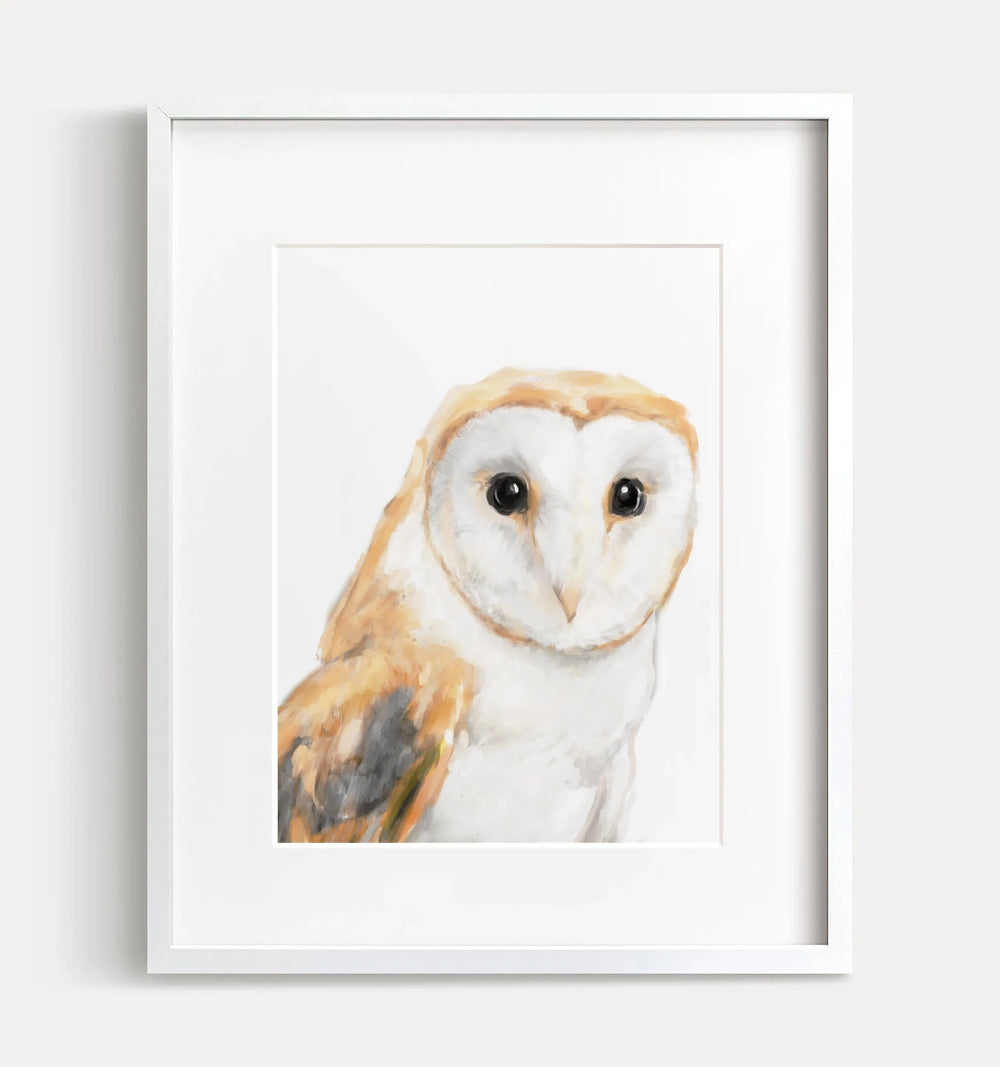 Impression d'art : Hibou des granges
