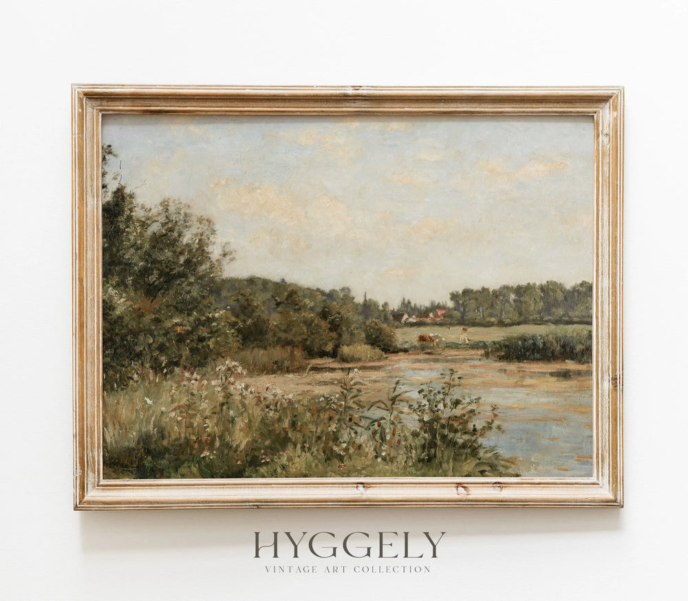 Impression d'art paysage champêtre vintage L0110