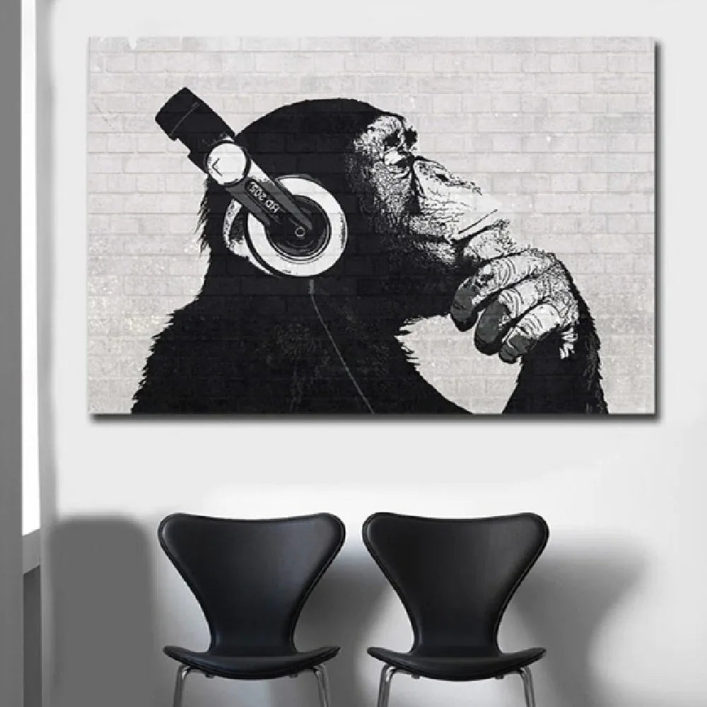 Modern Minimalist Canvas Wall Art – Living Room Decorative Painting, Frameless Contemporary Home Decor