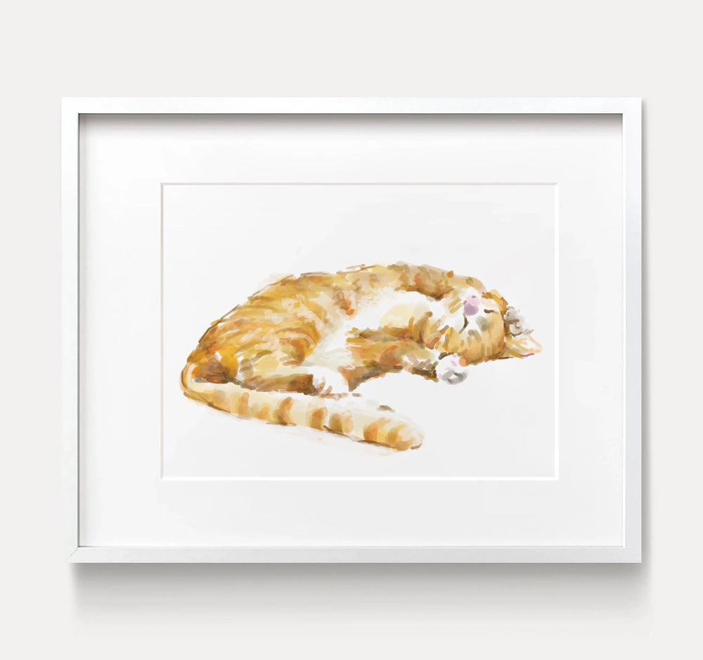 Art mural : Chat tigré roux