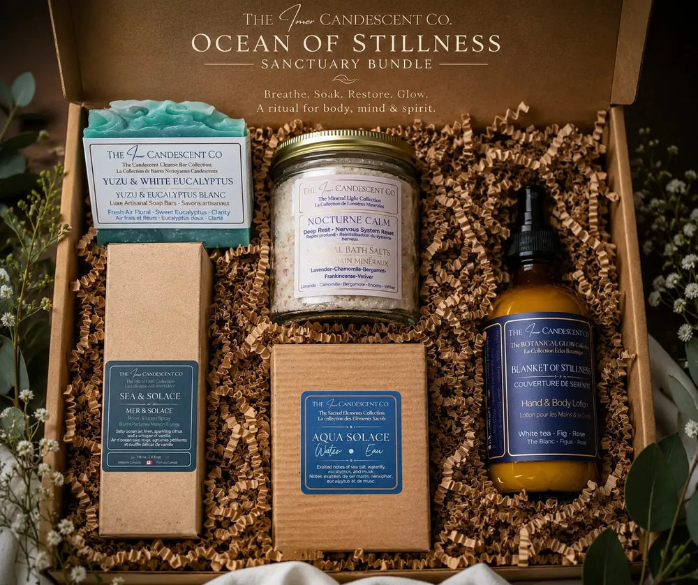 ENSEMBLE SANCTUAIRE OCÉAN DE CALME | Coffret Cadeau Relaxant pour le Bain et le Corps