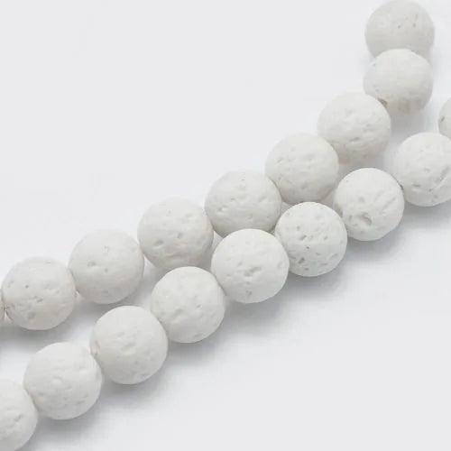 White Lava Beads