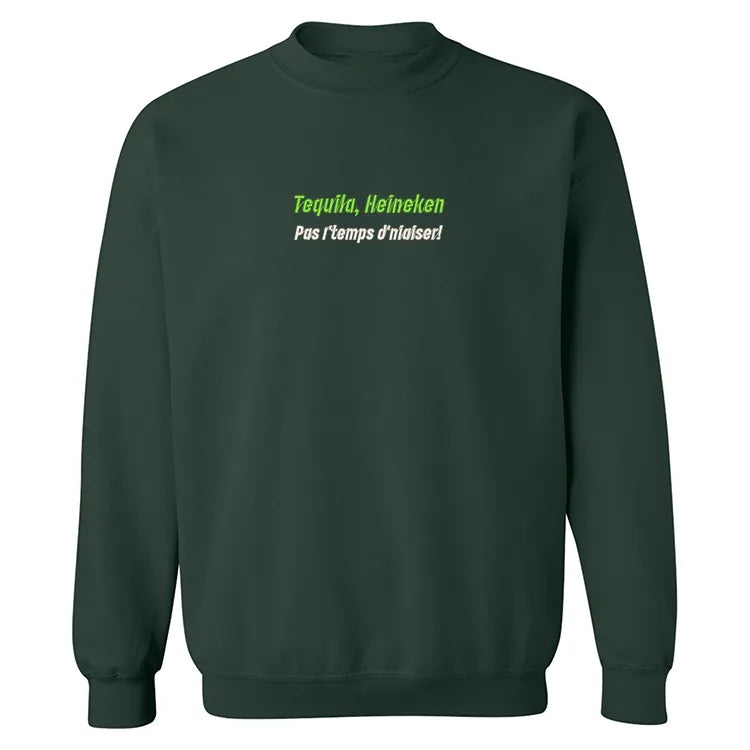 Embroidered Crewneck Tequila Heinken