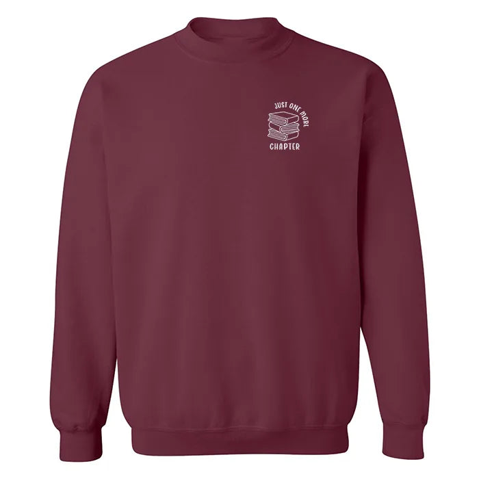 Embroidered "One More Chapter" Crewneck