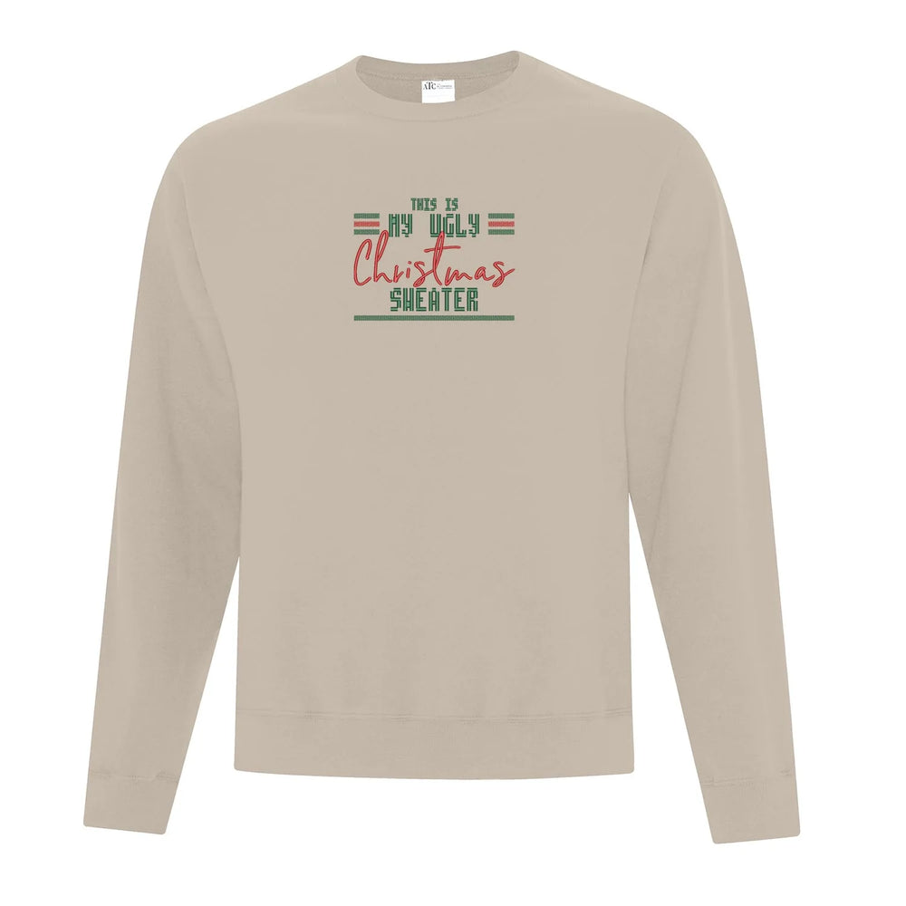Embroidered "Ugly Christmas Sweater" Crewneck