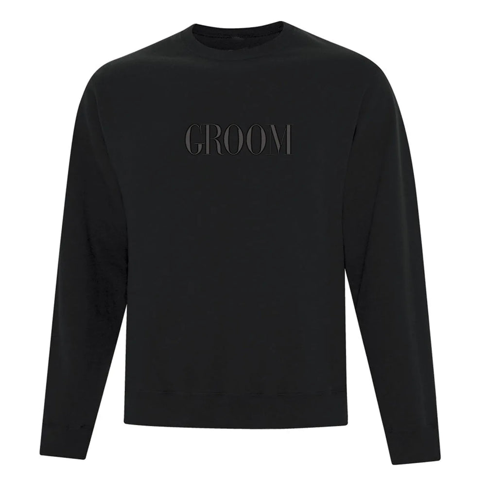 Embroidered "Groom" Crewneck