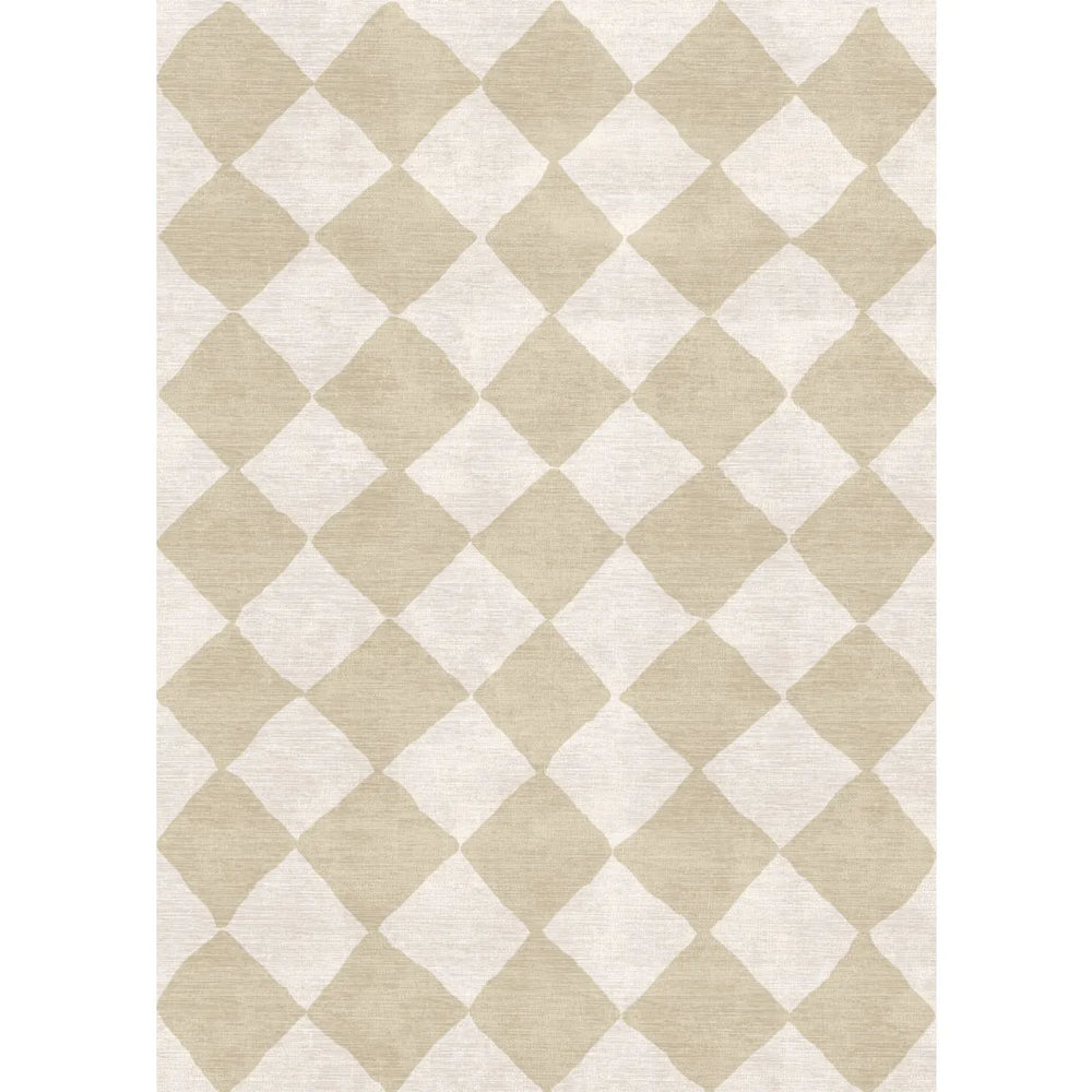 Trestres Checkered Natural & Ivory Rug