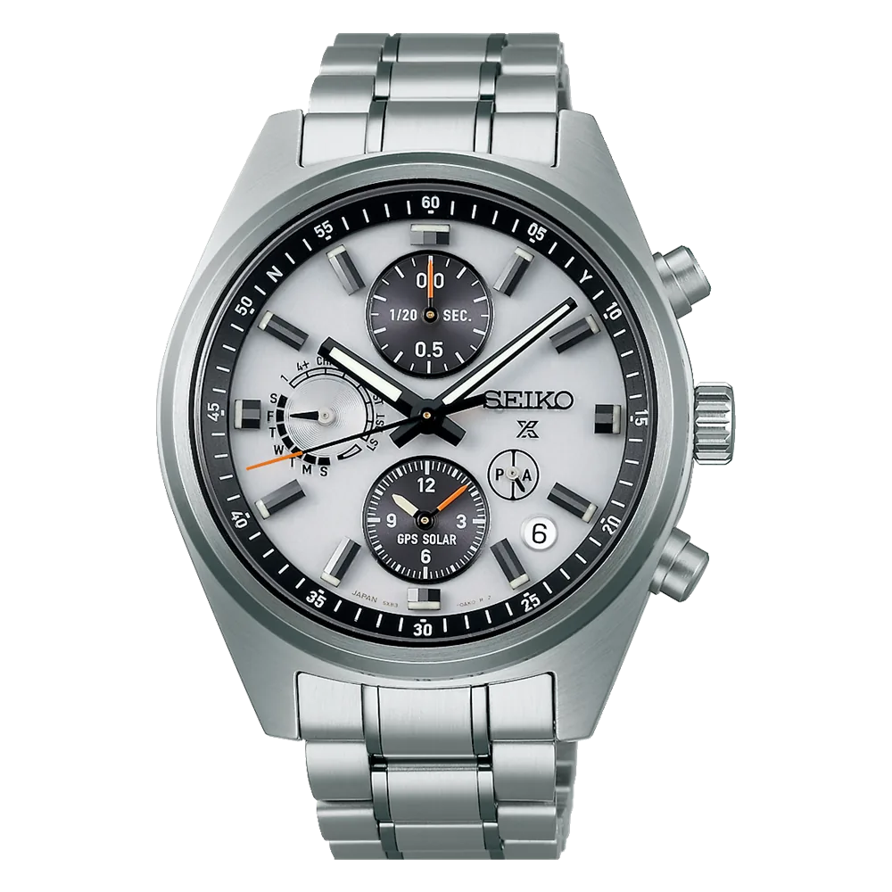 SEIKO Prospex Speedtimer Solaire GPS Cadran Argenté | SSH165