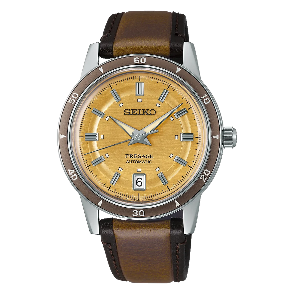 SEIKO Presage Style60s Jaune Doré | SRPL75J1