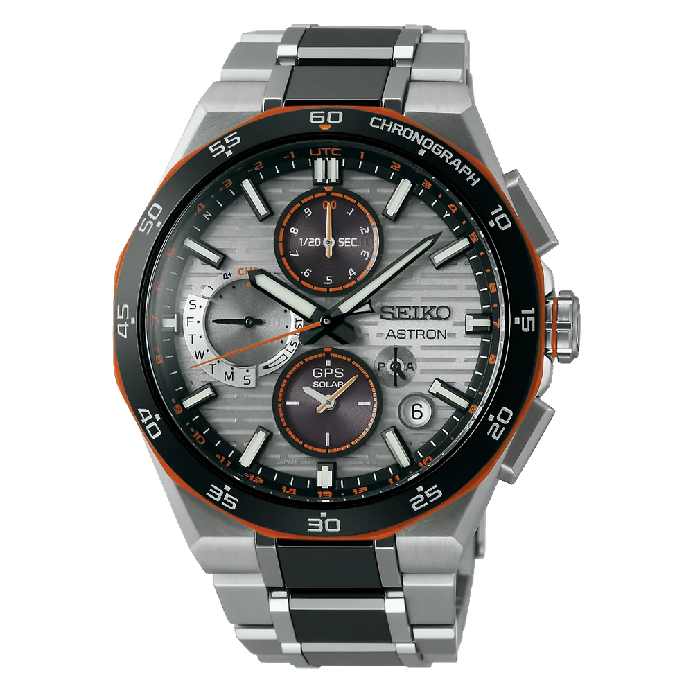 SEIKO Astron GPS Solaire 2025 Édition Limitée Noir et Orange Néon | SSH183