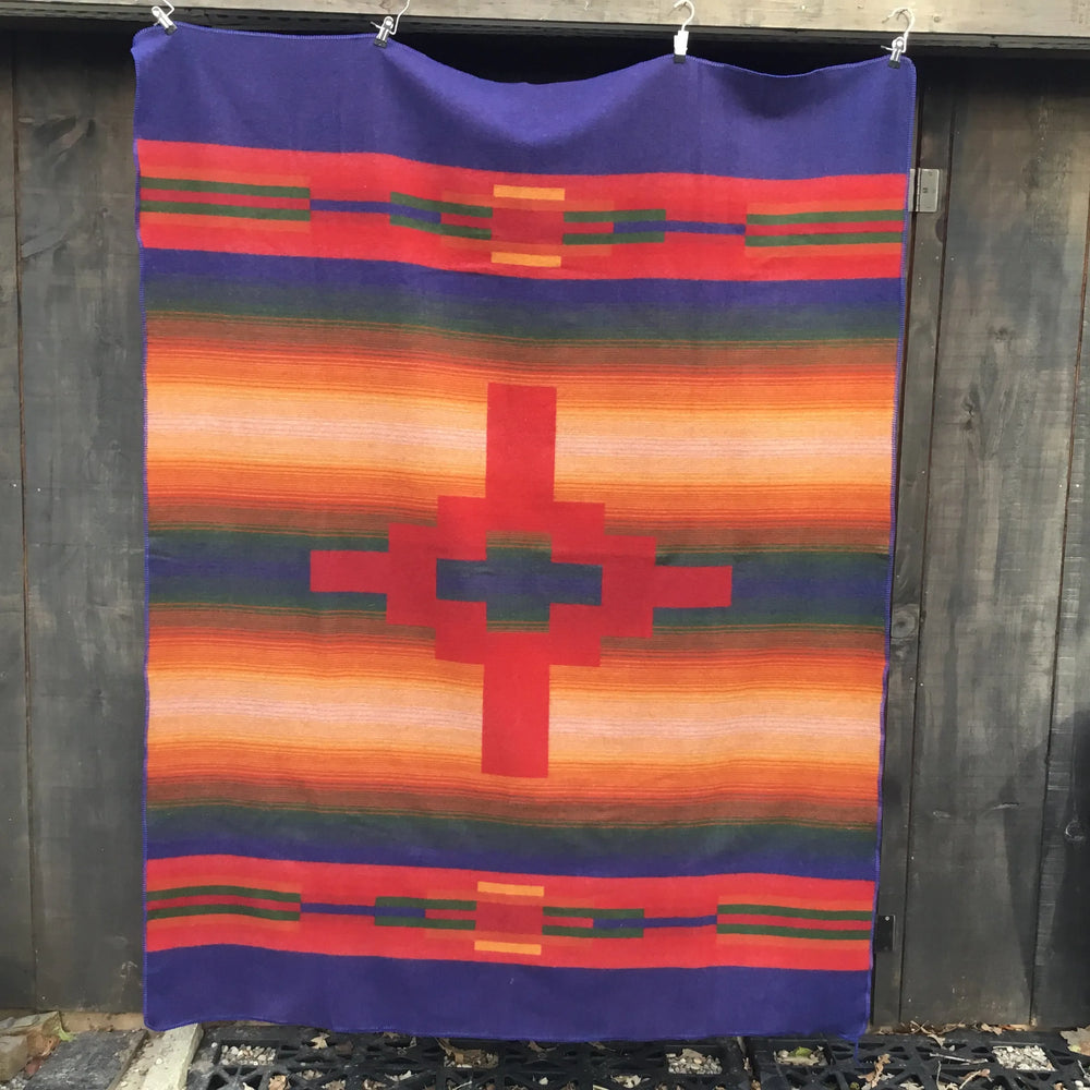 Couverture en Laine Motif Sud-Ouest 60 po x 77 po