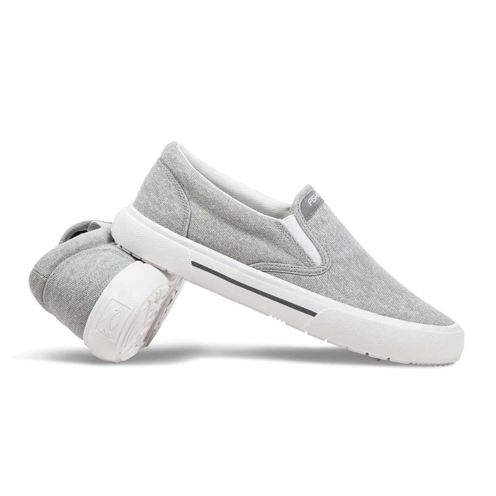 Fishooz Women's Sunwashed Slip-On Grey/White