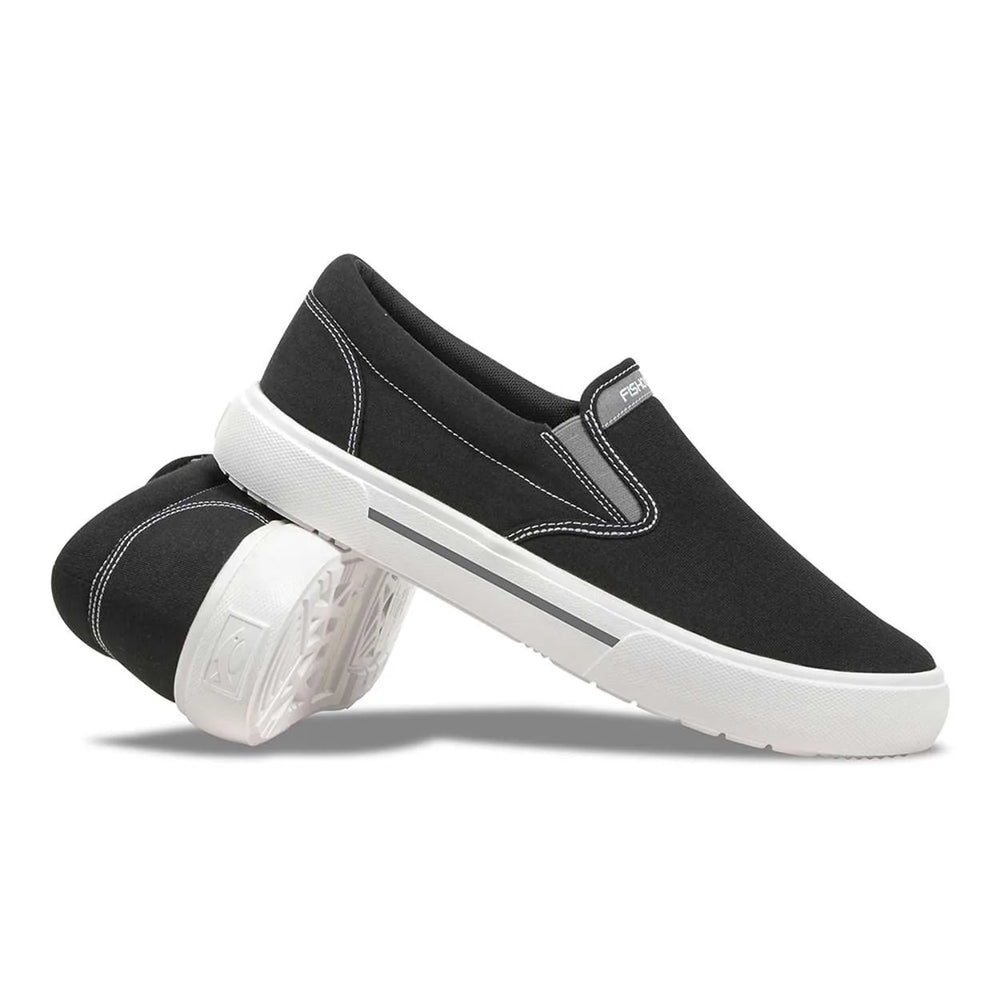 Fishooz pour Hommes, Style à Enfiler, Noir/Blanc, avec Sunbrella®