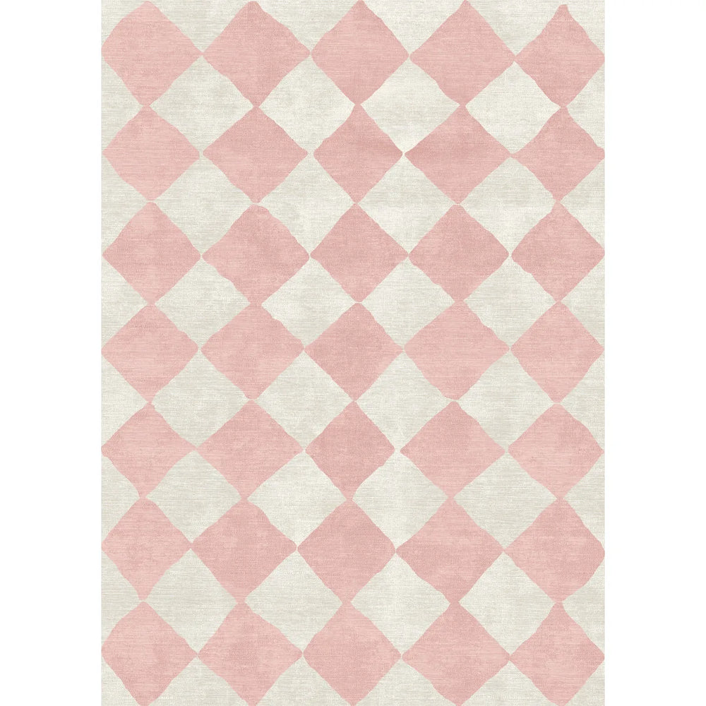 Trestres Checkered Malibu Pink & Ivory Rug