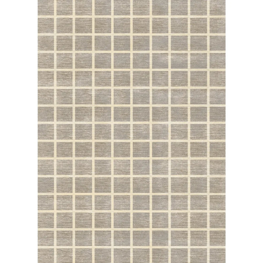 Caper Natural Beige Checkered Rug