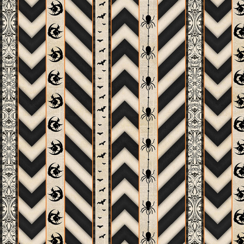 Stephanie Marrot - Something Wicked - Ivory Chevron — Cottage Quilting Ltd.