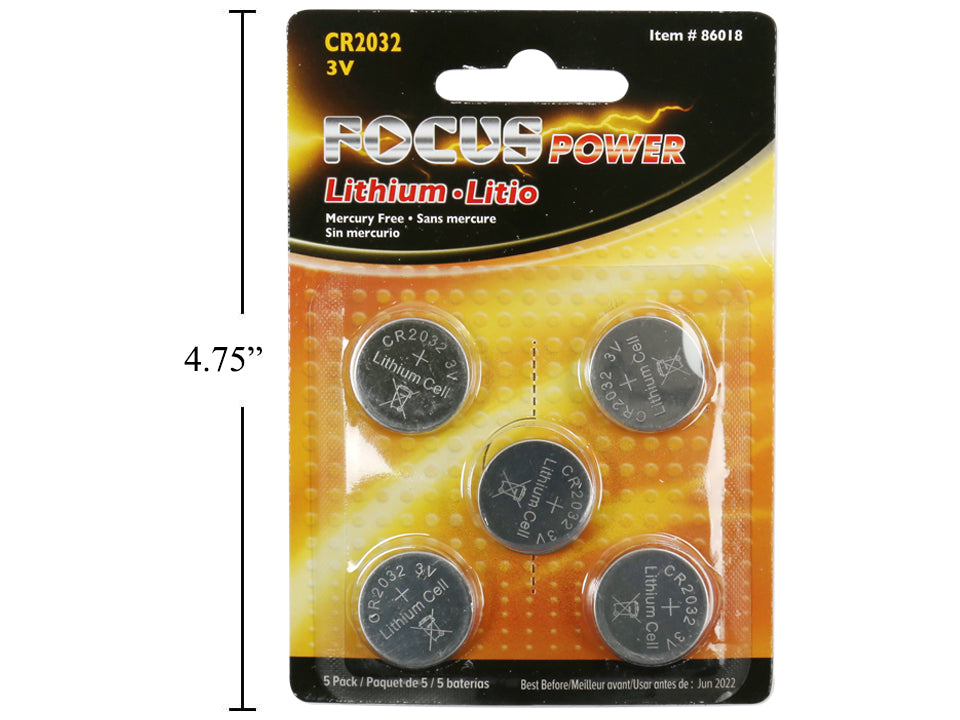 FOCUS ELECTRONICS 4-Pack CR2032 3V Lithium Batteries - 86018 — Home Essentials Outlet