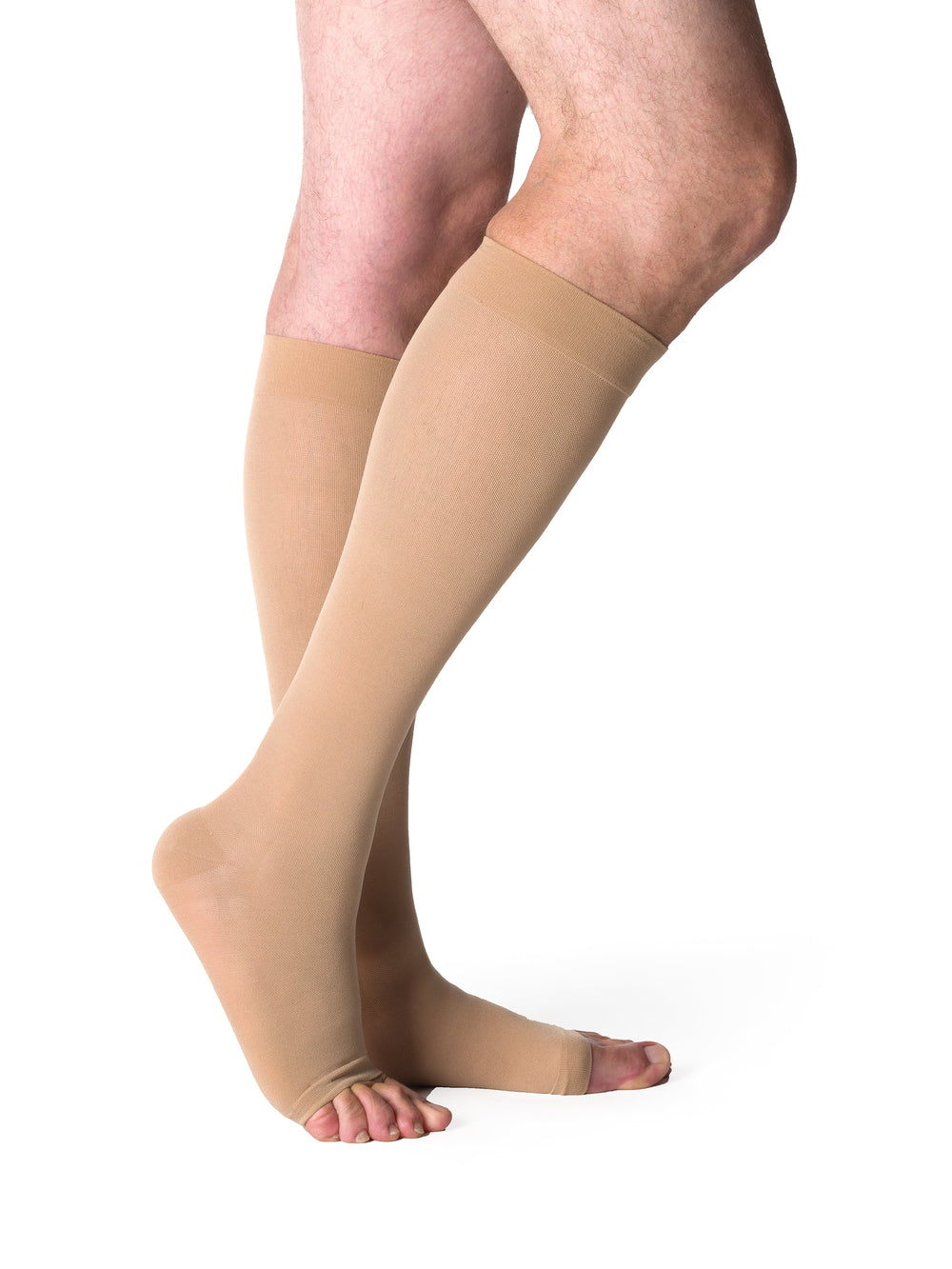 Sigvaris Men's Essential Opaque Calf Open-Toe Plus 20-30mmHg
