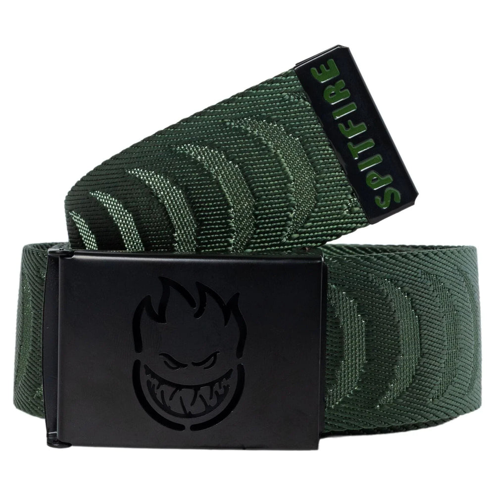Ceinture Web 'Bighead Cut Out Jacquard' Spitfire - Olive/Noir