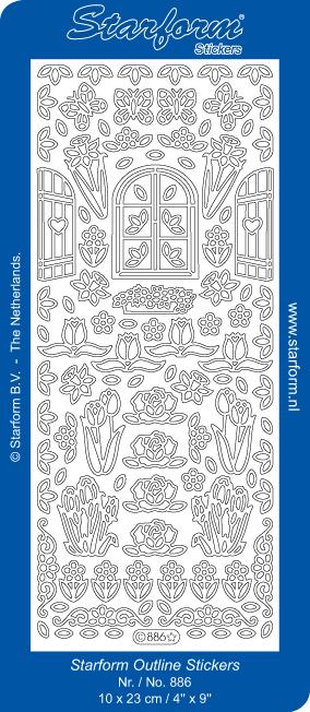 Stickers Déco - Fleurs de jardin / Fenêtre