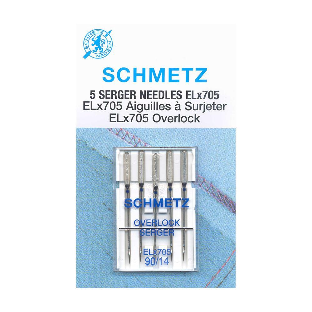 SCHMETZ #1821 Serger Needles Elx705 Carded - 90/14 - 5 Pieces — Cottage Quilting Ltd.