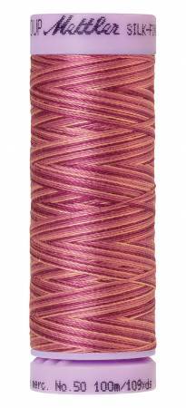 Fil de coton Mettler Silk-Finish 50wt Variegated 109 vg/100 m Rose Flox