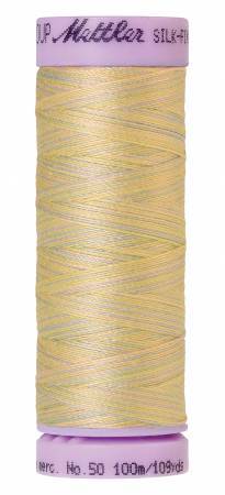 Fil de coton Mettler Silk-Finish 50wt Variegated 109 vg/100 m Pastels pâles