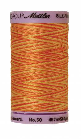 Fil Mettler Silk-Finish 50wt Coton Varié 500 vg/457 m Orange Ana
