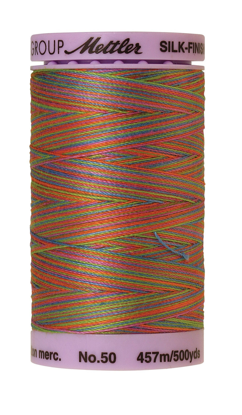 Fil de coton Mettler Silk-Finish 50wt Varié 500 vg/457 m Couleurs Vives Préppy