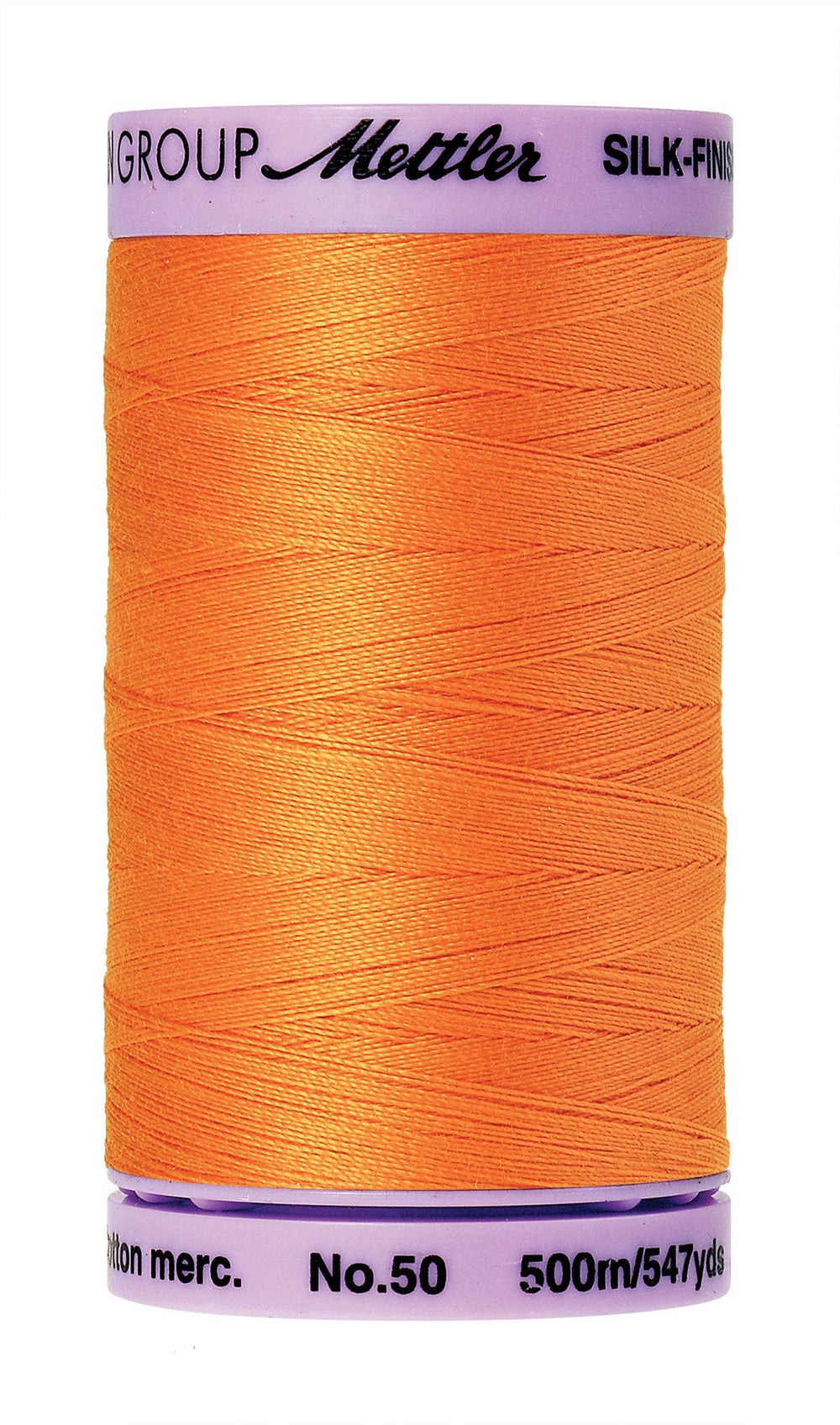 Mettler Silk-Finish 50wt Fil Coton Uni 547 vg/500M Citrouille
