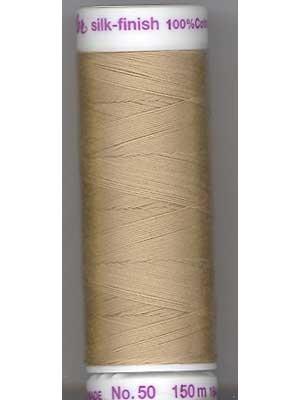 Mettler Silk-finish 50wt Solid Cotton Thread 164yd/150m Sandstone — Cottage Quilting Ltd.