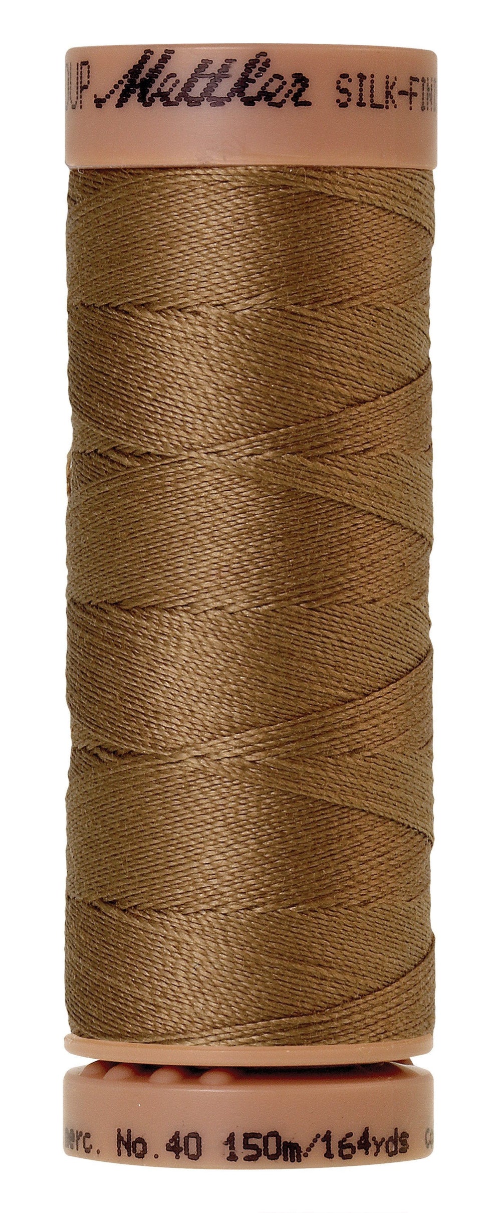 Mettler Silk-Finish 40wt Solid Cotton Thread 164yd/150M Dark Tan — Cottage Quilting Ltd.