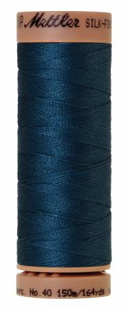 Mettler Silk-Finish 40wt Solid Cotton Thread 164yd/150M Tartan Blue