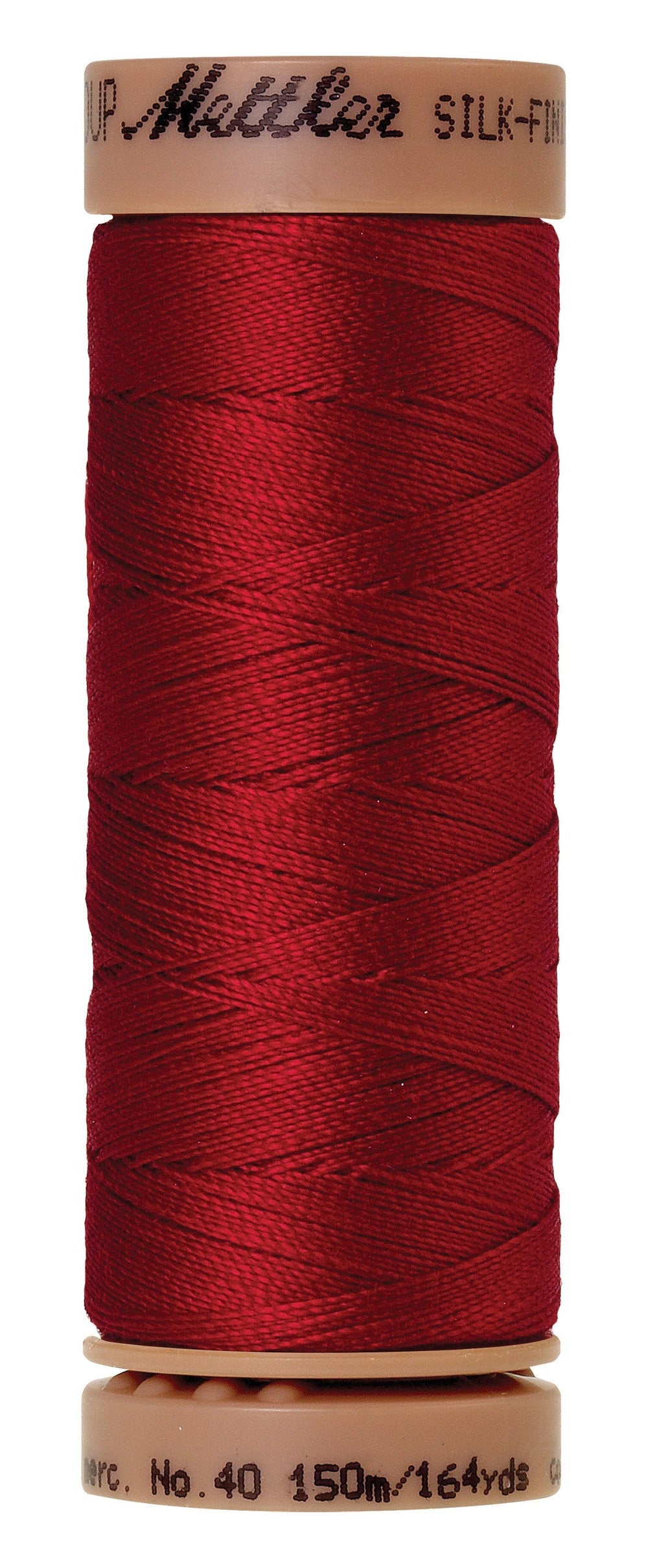 Mettler Silk-Finish 40wt Solid Cotton Thread 164yd/150M Country Red — Cottage Quilting Ltd.