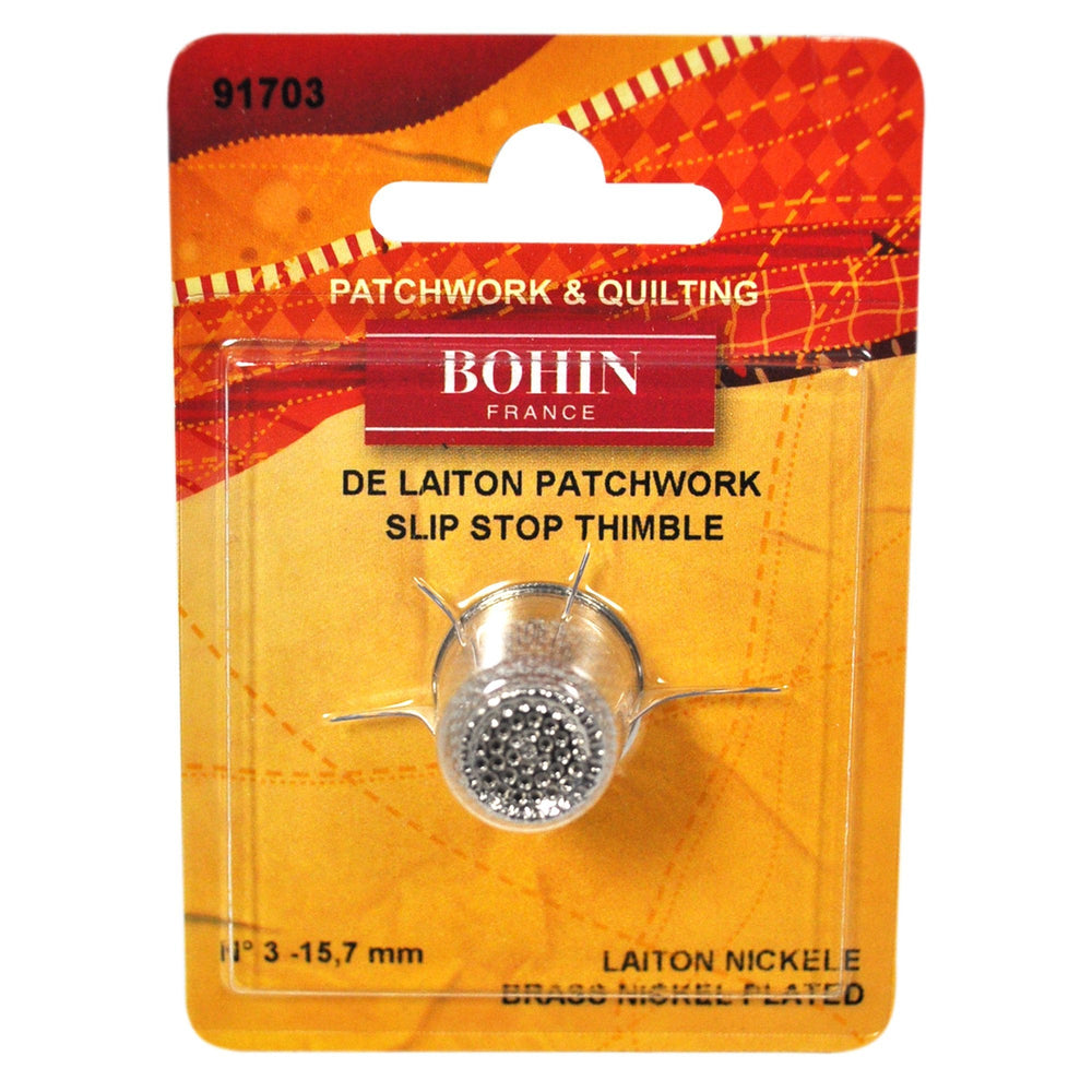 Bohin Patchwork & Quilting Nickel Plated Brass Thimble — Cottage Quilting Ltd.