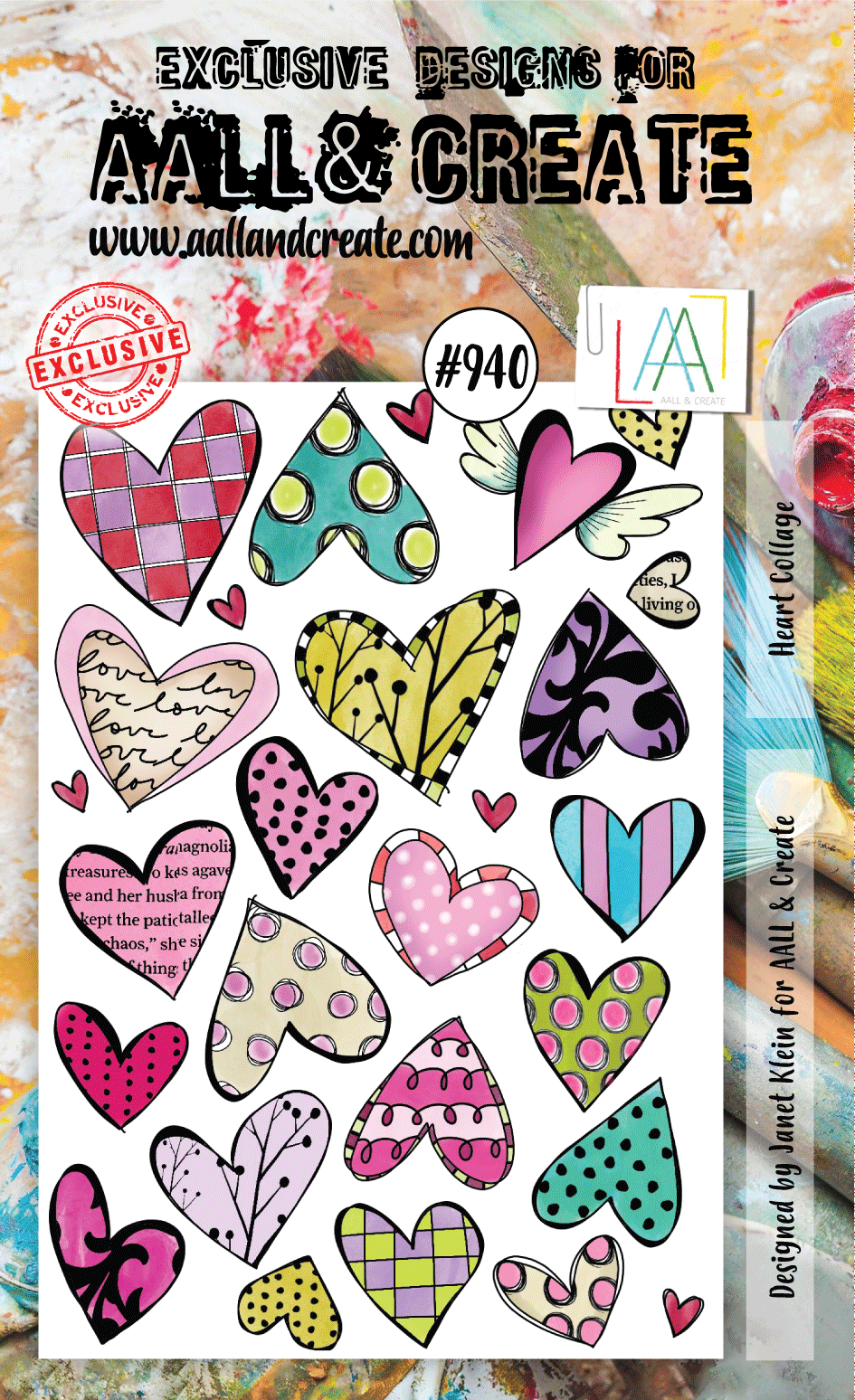 AALL et Create Set de tampons - 940 - Collage Cœur