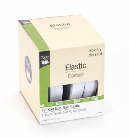 Elastic White Non-Roll Knit Elastic 3/4in — Cottage Quilting Ltd.