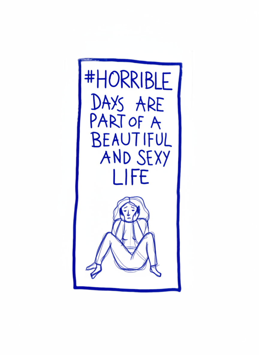 Autocollant Jours Horribles - Bleu