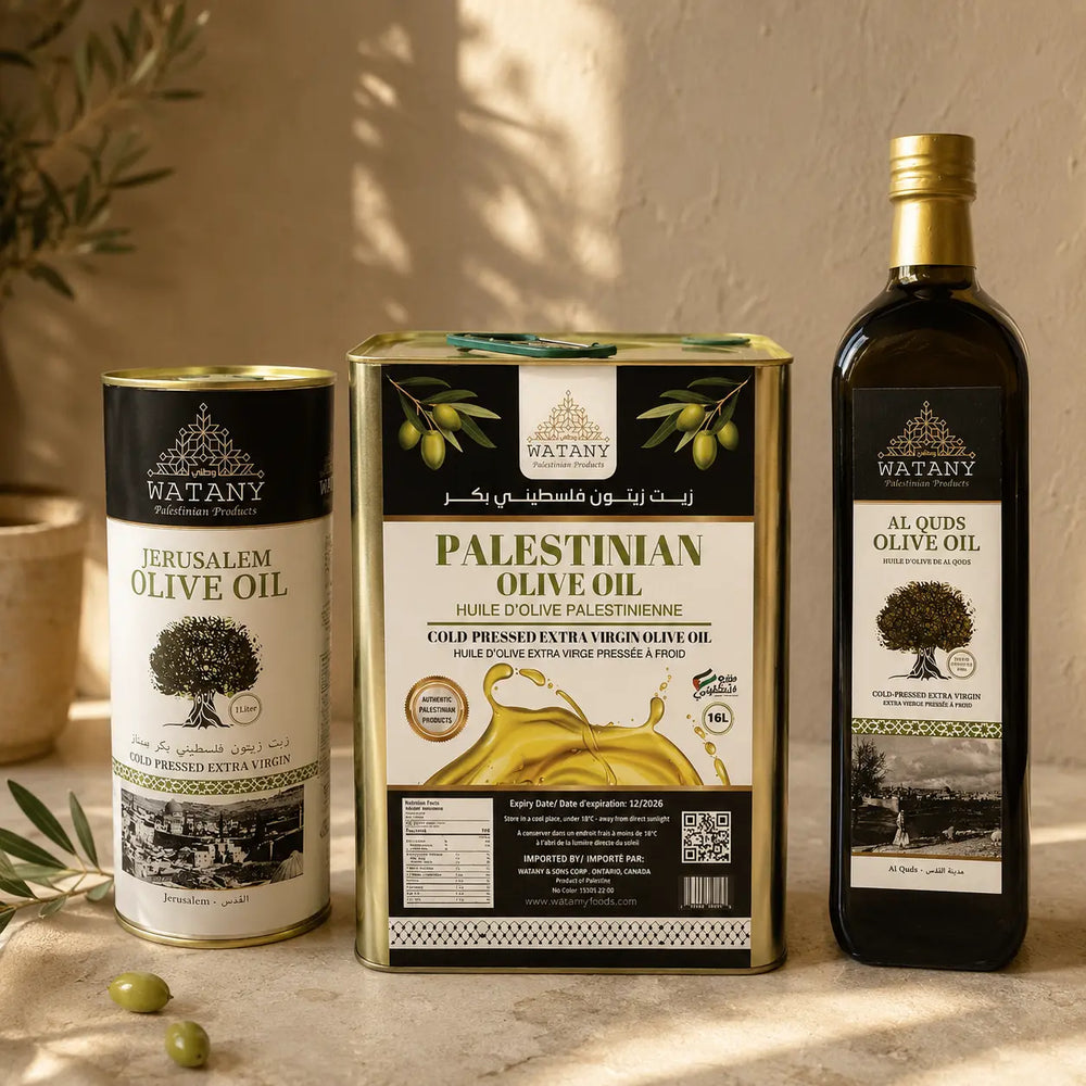 Al Quds Palestinian Extra Virgin Olive Oil – 750ml, 1L & 16L