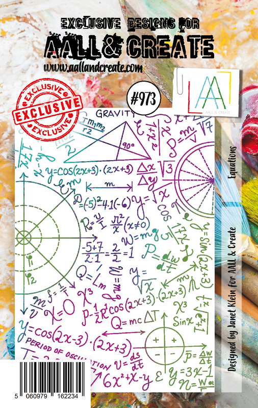 AALL and Create #973 - A7 Stamp Set - Equations — Ecstasy Crafts