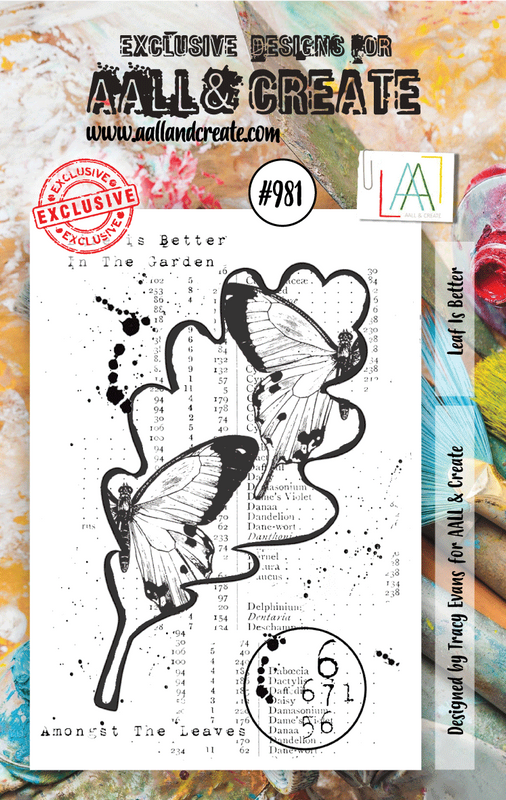 AALL and Create Lot de tampons A7 - #981 - La feuille c'est mieux
