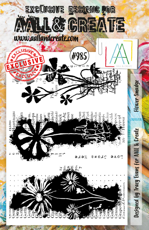 AALL and Create Lot de tampons A5 - #985 - Fleur estompée