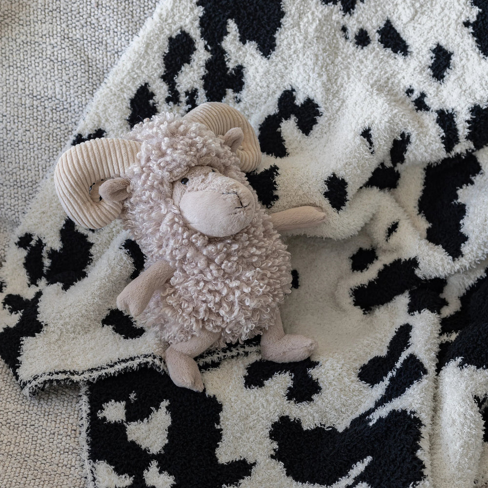Couverture pour tout-petit Tap Shoe & Baby's Breath imprimé vache