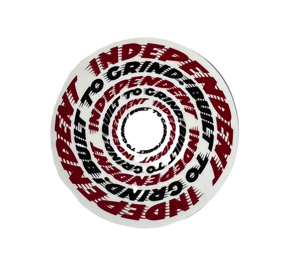 Autocollant 'Wheel' Indépendant - Noir/Rouge