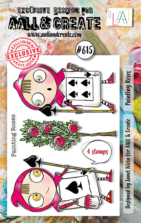 AALL and Create - A7 Clear Stamp Set - Painting Roses — Ecstasy Crafts