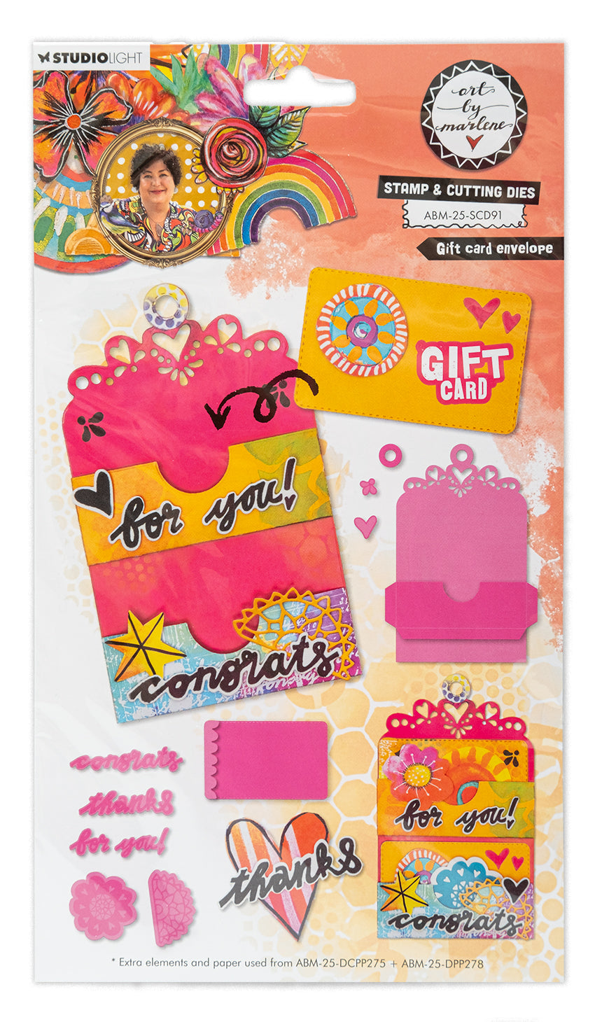 ABM Tampons et Dies Carte Cadeau Enveloppe Art By Marlene 22 PC