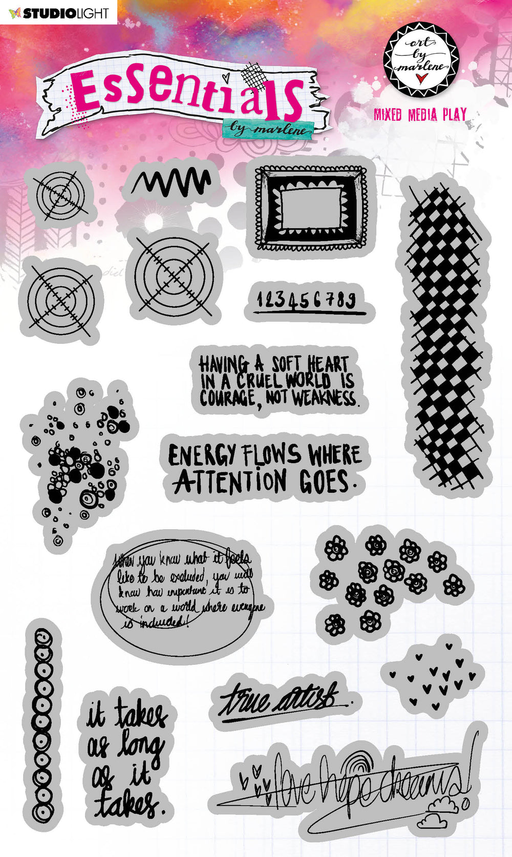 Tampon adhésif ABM Mixed Media Play Essentials 148x210x6mm 1 pièce no 131
