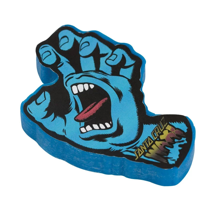 Santa Cruz 'Screaming Hand' Skateboard Wax - Blue