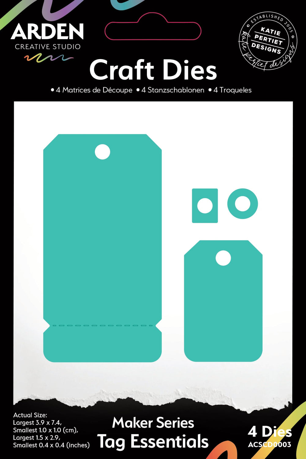 Matrice de découpe Essentiels d'étiquettes de la série Maker d'Arden Creative Studio